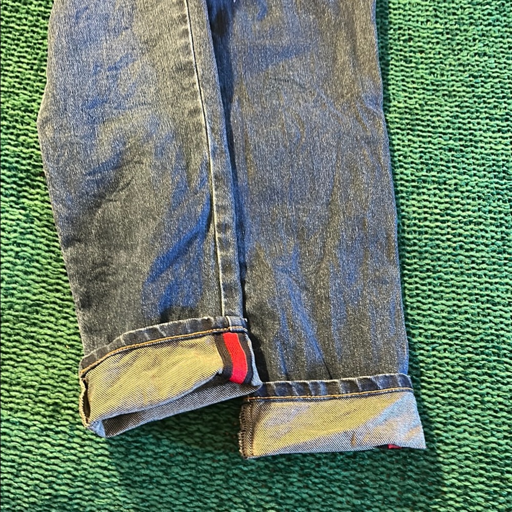 Gucci Blue Jeans with Red Heart Accent - Picture 12 of 16